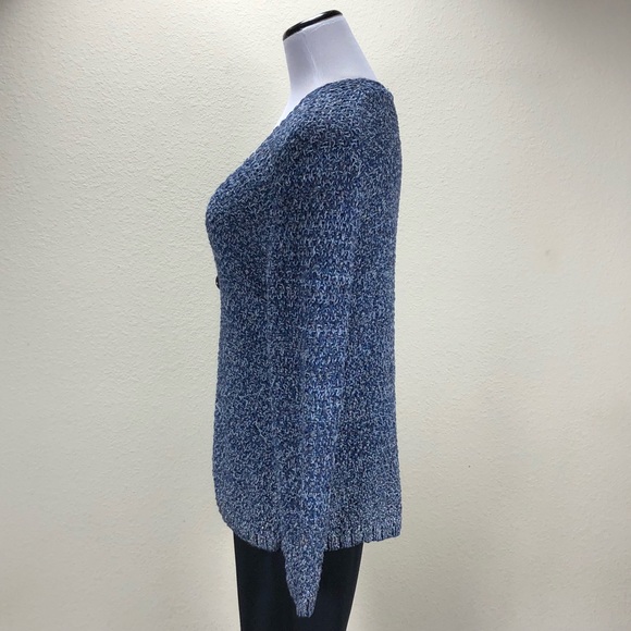 Coldwater Creek Blue & Gray V-Neck Cardigan - Picture 2 of 6
